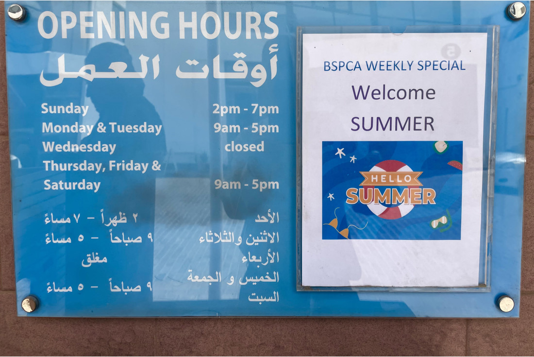 BSPCA Opening Hours