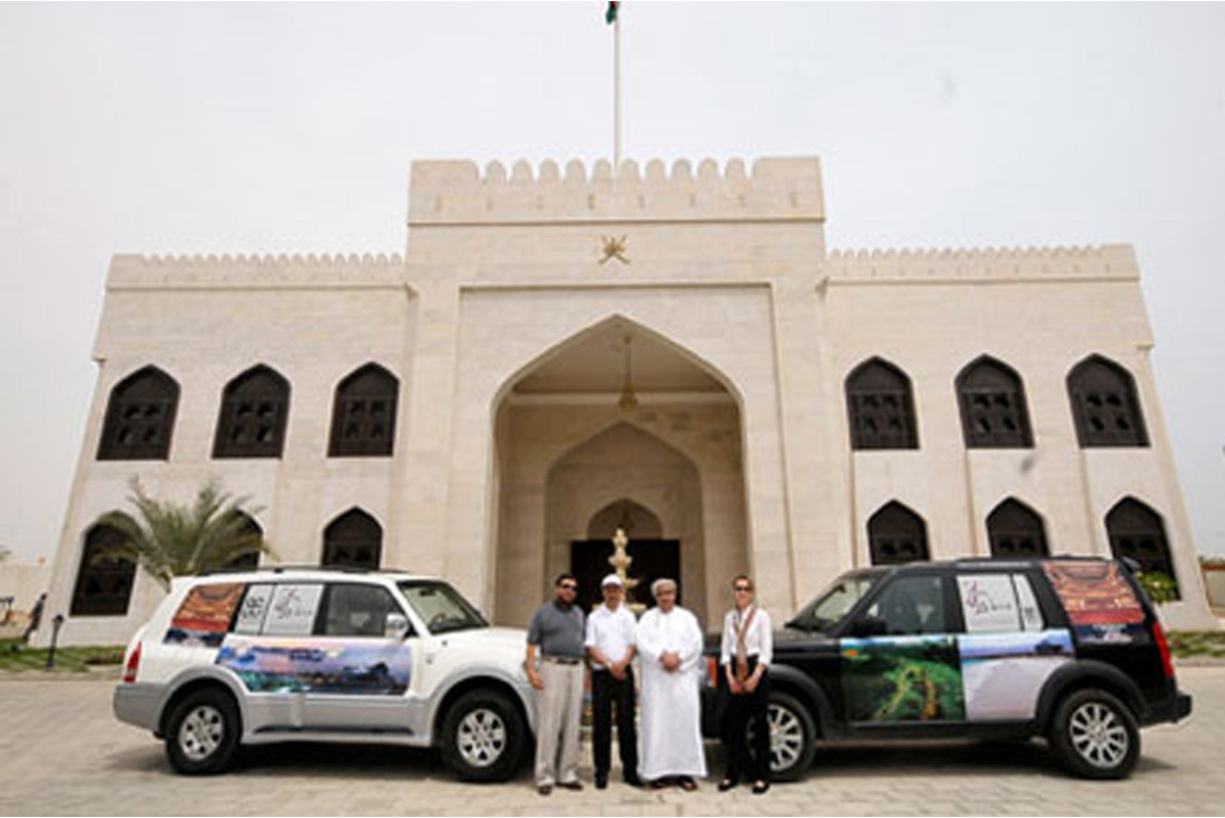 With Mr Al Alawi outside the new Omani Embassy building