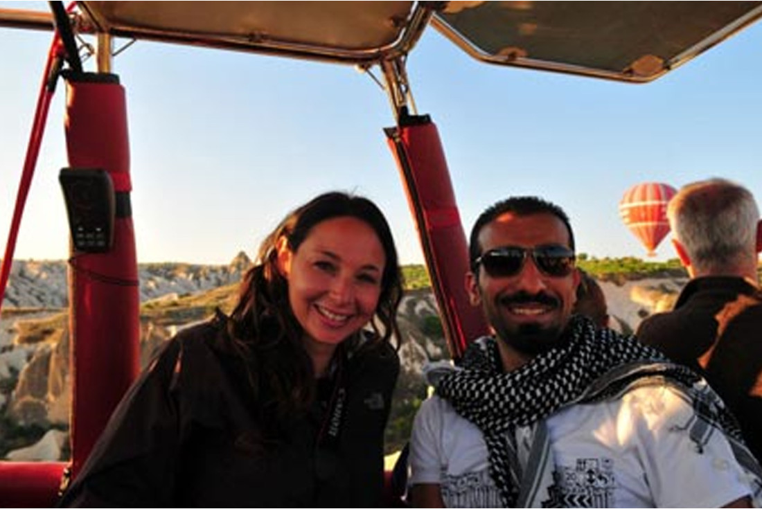 Ammar with Mellissa balloon ride