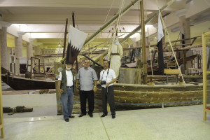 Ali, Haider with the manager of Shaikh Faisal Museum, Doha, Qatar 