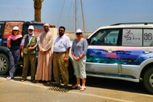 The team with Hafidh Al Harthi at the Marina in The Wave development