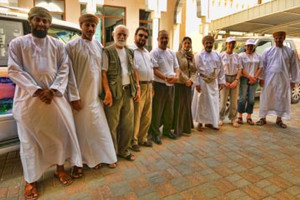 The team with Minister of Toursim (4th from right) outside the Ministry