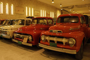 The vehicle exhibit at the museum